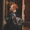 Waxed Cotton Canvas and Leather Backpack Rucksack - Menswear Denim Rugged Style Outfit - The Harlington in Slate by Oldfield