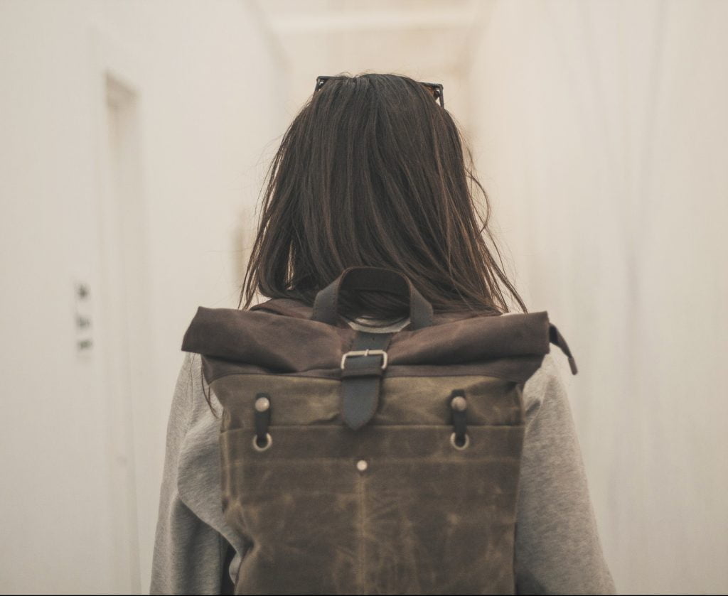 Waxed Cotton Canvas and Leather Backpack Rucksack - Mia Cathcart Liverpool Artist - The Farnborough in Moss by Oldfield
