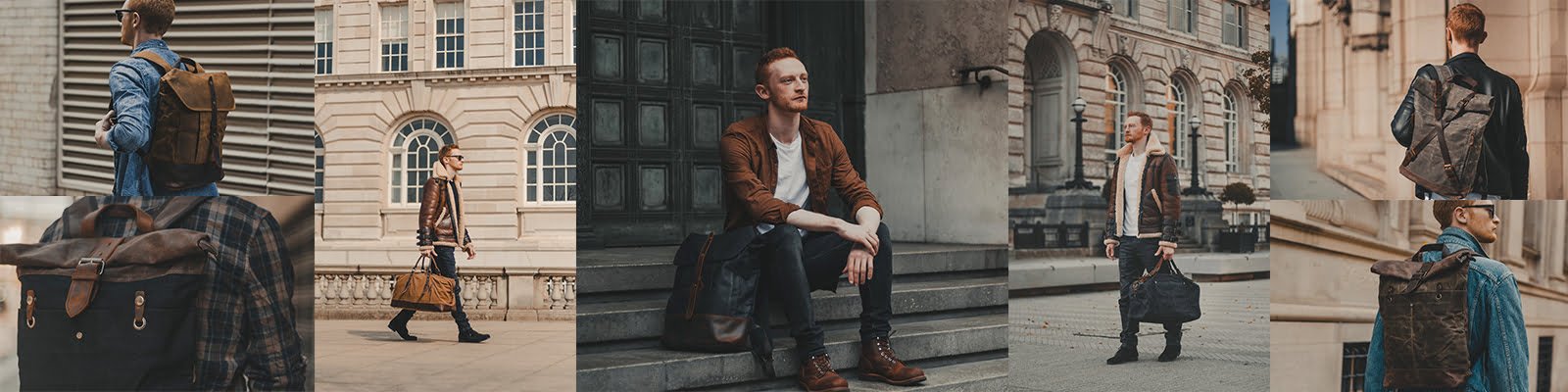 Waxed Cotton Canvas & Leather Backpacks & Weekender Duffle Bags | Mens Fashion Menswear Denim Rugged Style | Oldfield | Founded in Liverpool, England, Britain.