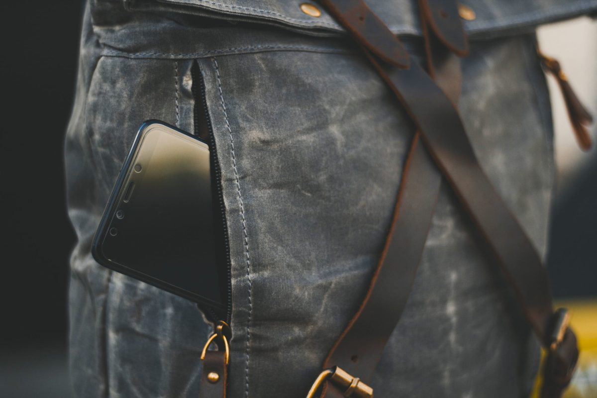 Waxed Cotton Canvas and Leather Backpack Rucksack - Menswear Denim Rugged Style Outfit - The Harlington in Slate by Oldfield