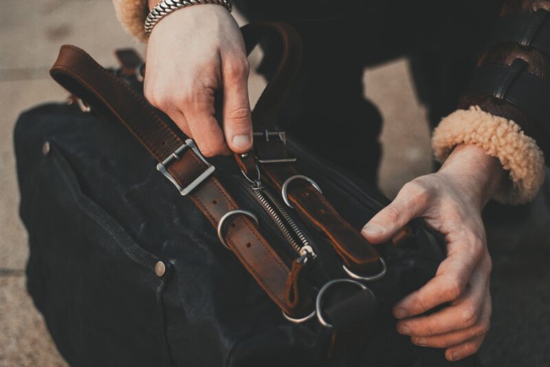 Waxed Cotton Canvas and Leather Duffle Bag Weekender Holdall - Menswear Denim Rugged Style Outfit - The Harkbridge in Graphite by Oldfield Waxed Cotton Canvas and Leather Duffle Bag Weekender Holdall - Menswear Denim Rugged Style Outfit - The Harkbridge in Graphite by Oldfield