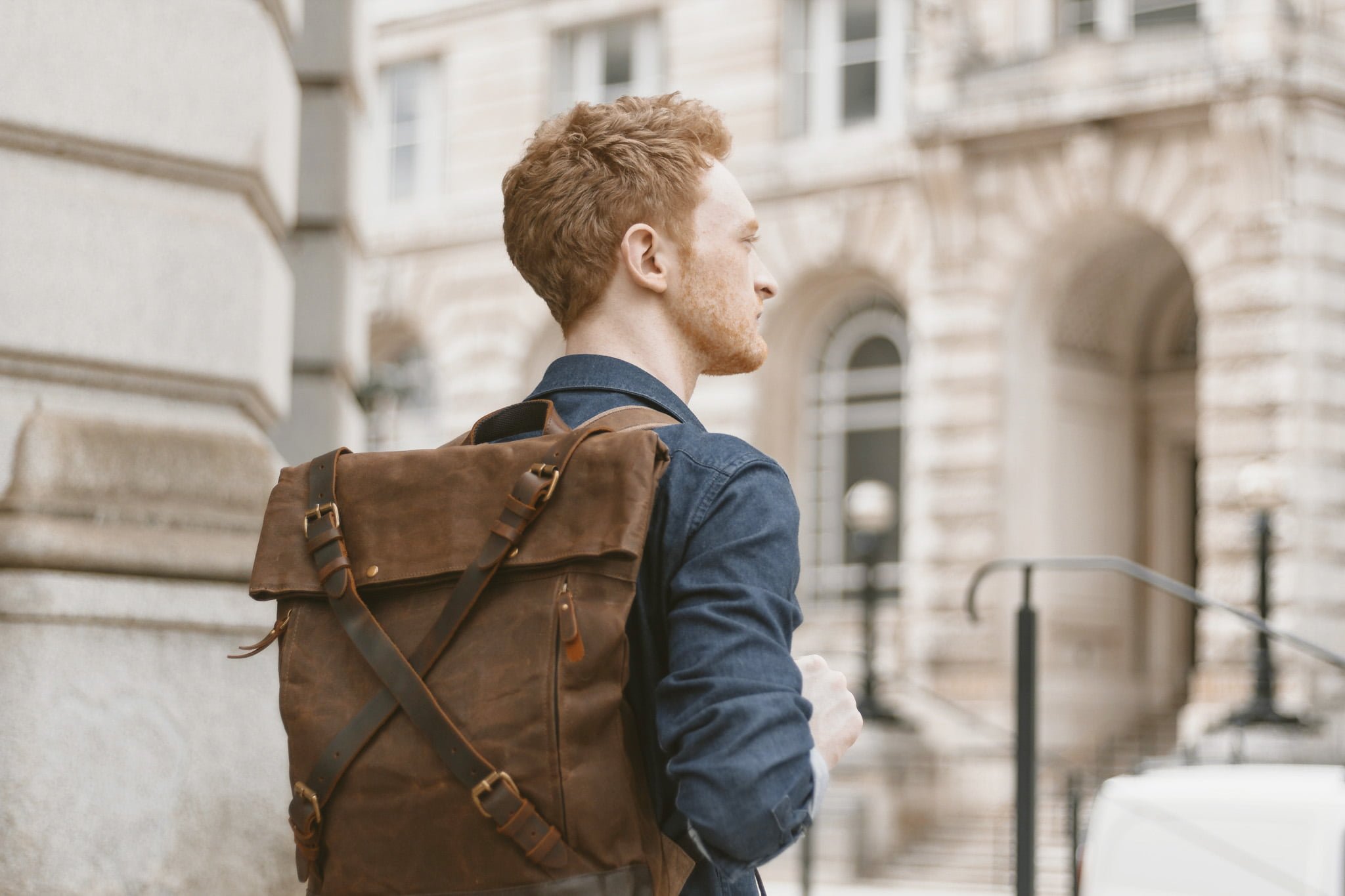 Waxed Canvas Rolltop Backpack | Work Laptop Bag | Oldfield