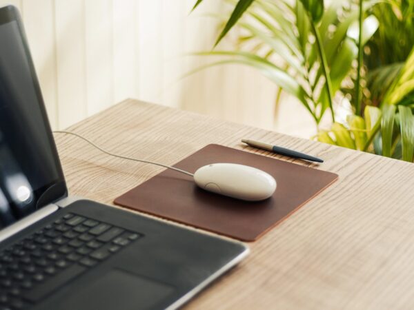 Leather Mouse Mat Pad - Luxury Premium Grade Leather - Home Office Decor - Buttero Leather Mousepad by Oldfield